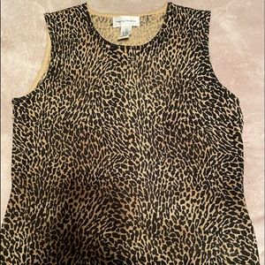 Soft animal print sleeveless top, size M, $15